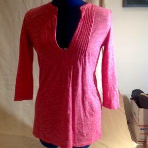 Ann Taylor Loft Jersey Knit Stretch Tunic with 3/4 Length Sleeves - Size S